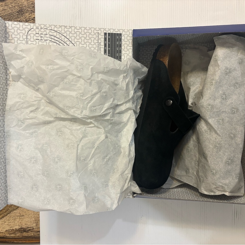 Birkenstock Boston, black men's sandals, size 10 - Picture 8 of 9
